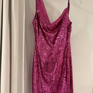 Hello Molly Fuchsia Sequin Mini Dress